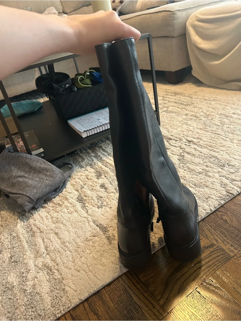 G by Guess Tan Leather Boot Interior Detail